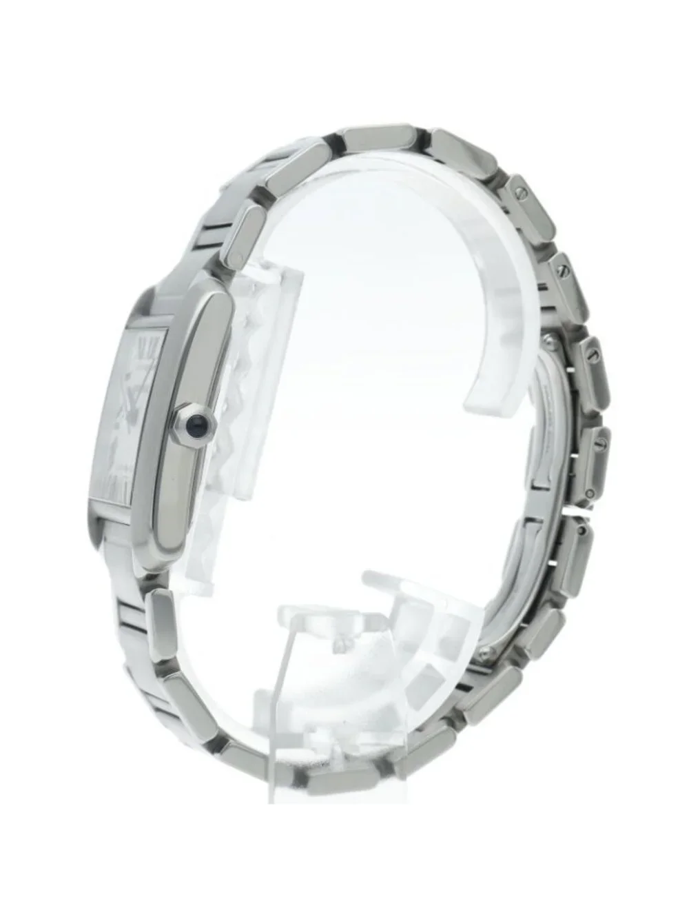 Cartier Tank Francaise LM Watch Auto Box SS Silver Polished